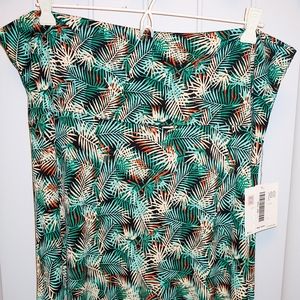 Lularoe Maxi Skirt: palm leaves print 2XL